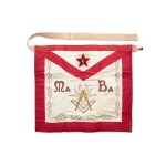 SET OF MASONIC REGALIA - APRON AND RITUAL SASH | EUROPE (CENTRAL / WESTERN EUROPE - FRENCH RITE OR ANCIENT AND ACCEPTED SCOTTISH RITE)