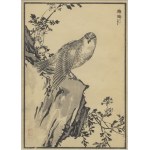 KŌNO BAIREI 幸野 楳嶺 (1844 - 1895) | BLUE ROCK THRUSH ON CLIFF (ISOHIJODORI) FROM THE KŌNO BAIREI / KACHŌ-GA SERIES (JAPAN / JAPANESE)