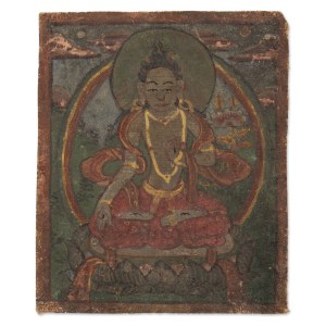 RITUAL MINIATURE CARD (TSAKLI) WITH GREEN TARA | TIBET / NEPAL