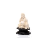 CARVED FIGURINE "SMILING BUDDHA (BUDAI / HOTEI)" | EAST ASIA (CHINA / JAPAN)
