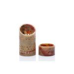 SOAPSTONE BRUSH POT WITH CALLIGRAPHY BOWL "BAMBOO" | CHINA