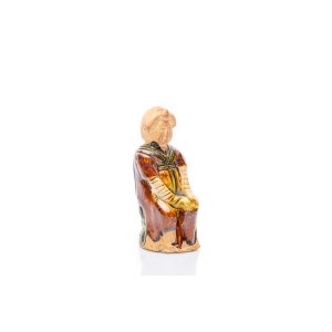 CERAMIC TOMB FIGURINE OF COURT LADY IN SANCAI STYLE | CHINA