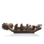 CARVED CHINESE DRAGON BOAT WITH "SEVEN GODS OF FORTUNE" | SOUTHEAST ASIA