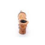 CARVED CEREMONIAL PIPE WITH BRASS WIRE BINDING | CENTRAL / WEST AFRICA (CONGO / CAMEROON REGION)