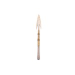 FORGED SPEARHEAD WITH BARBS AND BRASS BINDING | SOUTHEAST ASIA - PHILIPPINES (LUZON ISLAND, IGOROT / IFUGAO MOUNTAIN TRIBES) OR INDONESIA