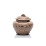 MARBLED CERAMIC BOX WITH LID "JIAOTAI / AGATEWARE" | EAST ASIA (CHINA / JAPAN)