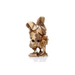 NETSUKE KATABORI "SHISHIMAI DANCER / LION DANCE" YOSHIYUKI 美之 | JAPAN