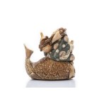 NETSUKE OF IMMORTAL KINKŌ / JURŌJIN ON GIANT CARP | JAPAN