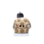NETSUKE OF CRAFTSMAN AT MORTAR | JAPAN