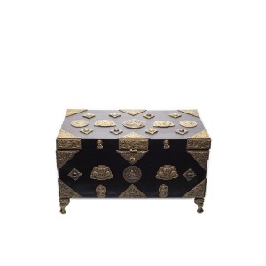 LARGE FORGED TRUNK | EAST / SOUTHERN ASIA (CHINA / TIBET / NEPAL - STYLIZED EXPORT OR DECORATIVE CRAFT WORK)
