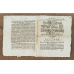 HISTORICAL PRINT / NEWSPAPER - REPORT ON THE DISCOVERY OF CALIFORNIA, FOUNDING OF MONTEREY AND PORT OF SAN FRANCISCO | SHORT COMPILATION OF HISTORICAL NEWS FOR THE PURPOSE OF RECENT EUROPEAN EVENTS FOR THE YEAR 1771 (PART VII / FEBRUARY 1771)