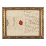 RARE MANUSCRIPT FROM THE CIRCLE OF JOSEF JUNGMANN: MATERNAL LEGACY AND BLESSING OF MARIA ANNA SVĚTECKÁ OF ČERNČICE WITH FAMILY SEAL