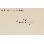KAREL ČAPEK | CONGRATULATIONS TO PROF. SYLLABA ON THE MARRIAGE OF HIS DAUGHTER MILADA TO KAREL STRETTI