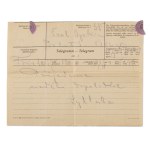 FROM THE PHILATELIC ARCHIVE OF THE SYLLABA FAMILY: TRAVEL POSTCARDS FROM JERUSALEM (1910) AND NEW YORK (1925) WITH ACCOMPANYING FORMS - GROUP