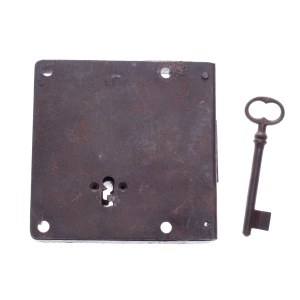 HISTORICAL DOOR LOCK WITH KEY | ARTISTIC / GUILD LOCKSMITH (CENTRAL EUROPEAN PROVENANCE)