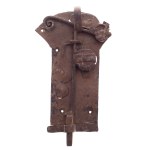 FORGED IRON DOOR LOCK WITH SPRING | GUILD / ARTISTIC LOCKSMITH (CENTRAL EUROPEAN PROVENANCE)