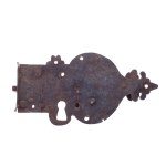 HISTORICAL FORGED LATCH LOCK WITH ENGRAVED PLATE | GUILD / ARTISTIC LOCKSMITH (CENTRAL EUROPEAN PROVENANCE)