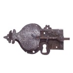 HISTORICAL FORGED LATCH LOCK WITH ENGRAVED PLATE | GUILD / ARTISTIC LOCKSMITH (CENTRAL EUROPEAN PROVENANCE)