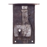 HISTORICAL FORGED BOX MORTISE/SURFACE LOCK WITH COIL SPRING | GUILD / ARTISTIC LOCKSMITH (CENTRAL EUROPEAN PROVENANCE)