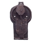 HISTORICAL FORGED TRUNK LOCK WITH ENGRAVED PLATE AND OCTAGONAL COVER | GUILD / ARTISTIC LOCKSMITH (CENTRAL EUROPEAN PROVENANCE)