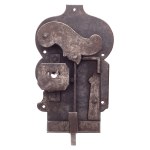 HISTORICAL FORGED LATCH LOCK WITH VOLUTE-ACANTHUS COVER | GUILD / ARTISTIC LOCKSMITH (CENTRAL EUROPEAN PROVENANCE)