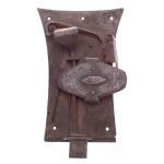 HISTORICAL FORGED TRUNK LOCK WITH ALMOND COVER AND COIL SPRING | GUILD / ARTISTIC LOCKSMITH (CENTRAL EUROPEAN PROVENANCE)