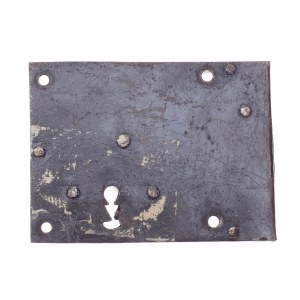 HISTORICAL FORGED BOX DOOR/TRUNK LOCK WITH WIDE LATCH | GUILD / ARTISTIC LOCKSMITH (CENTRAL EUROPEAN PROVENANCE)