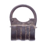 HISTORICAL MASSIVE FORGED PADLOCK WITH FLUTED BODY | GUILD / ARTISTIC LOCKSMITH (CENTRAL EUROPEAN PROVENANCE)
