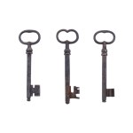 SET OF THREE HISTORICAL FORGED KEYS