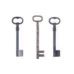 SET OF THREE HISTORICAL FORGED KEYS