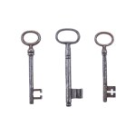 SET OF THREE HISTORICAL FORGED KEYS