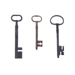 SET OF THREE HISTORICAL FORGED KEYS