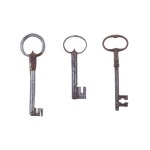 SET OF THREE HISTORICAL FORGED KEYS