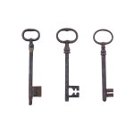 SET OF THREE HISTORICAL FORGED KEYS