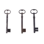 SET OF THREE HISTORICAL FORGED KEYS