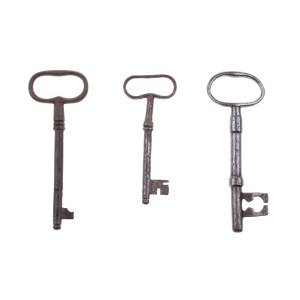 SET OF THREE HISTORICAL FORGED KEYS