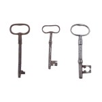 SET OF THREE HISTORICAL FORGED KEYS