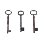 SET OF THREE HISTORICAL FORGED KEYS
