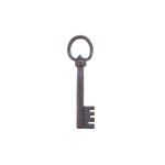 HISTORICAL KEY WITH POINTED PIN IN BOW AND COMB BIT
