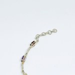 Silver bracelet with natural stones