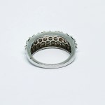 Silver ring with natural andalusites