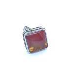 Vintage silver ring with jasper
