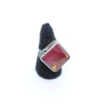 Vintage silver ring with jasper