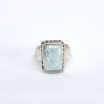 Silver ring with white jasper (?)