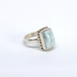 Silver ring with white jasper (?)