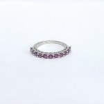 Silver ring with natural garnets