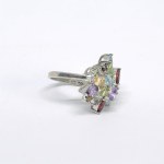 Silver ring with natural topaz, aquamarine, garnet, peridot, amethyst, and citrine