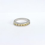 Silver ring with natural yellow sapphires
