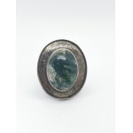 Silver ring with a stone