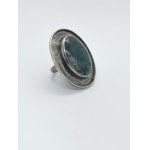 Silver ring with a stone